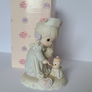 Vintage 1995 Precious Moments Growing In Grace 7 Years Old Collectible Figurine